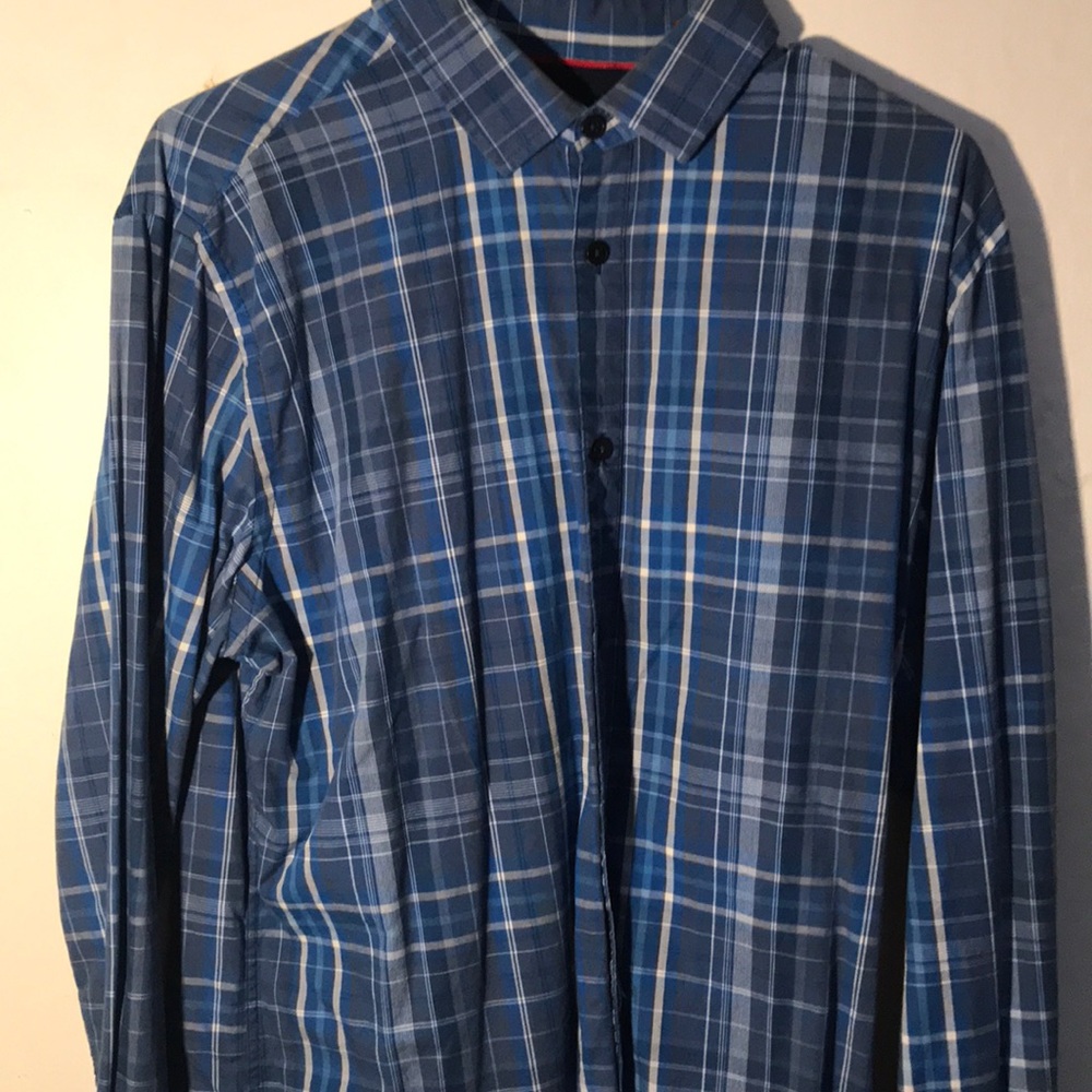 Plaid Long sleeve, button up, collared shirt